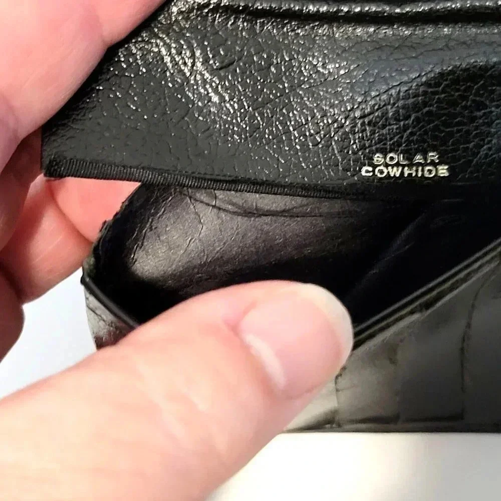 Don Loper Beverly Hills Wallet Bifold Solar Cowhide Black 4 3/4